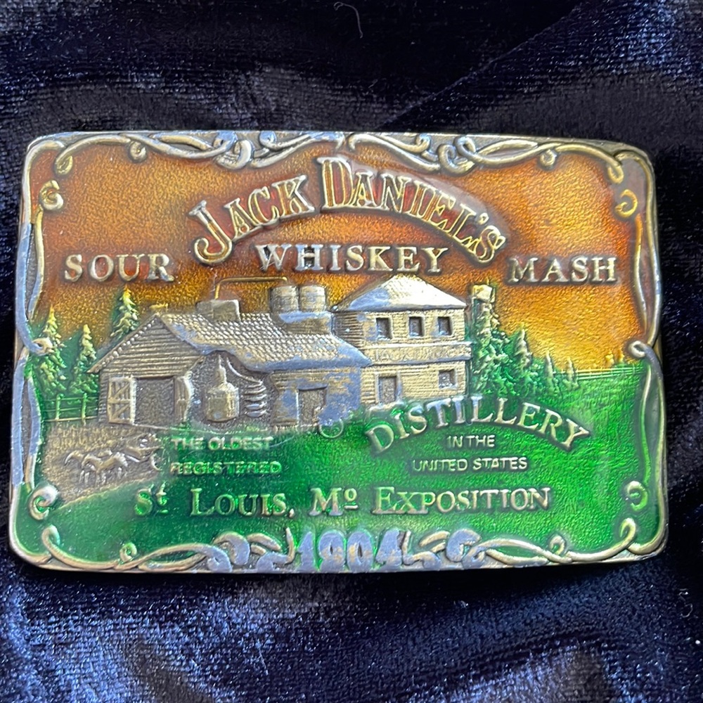 Jack Daniels vintage bronze belt buckle